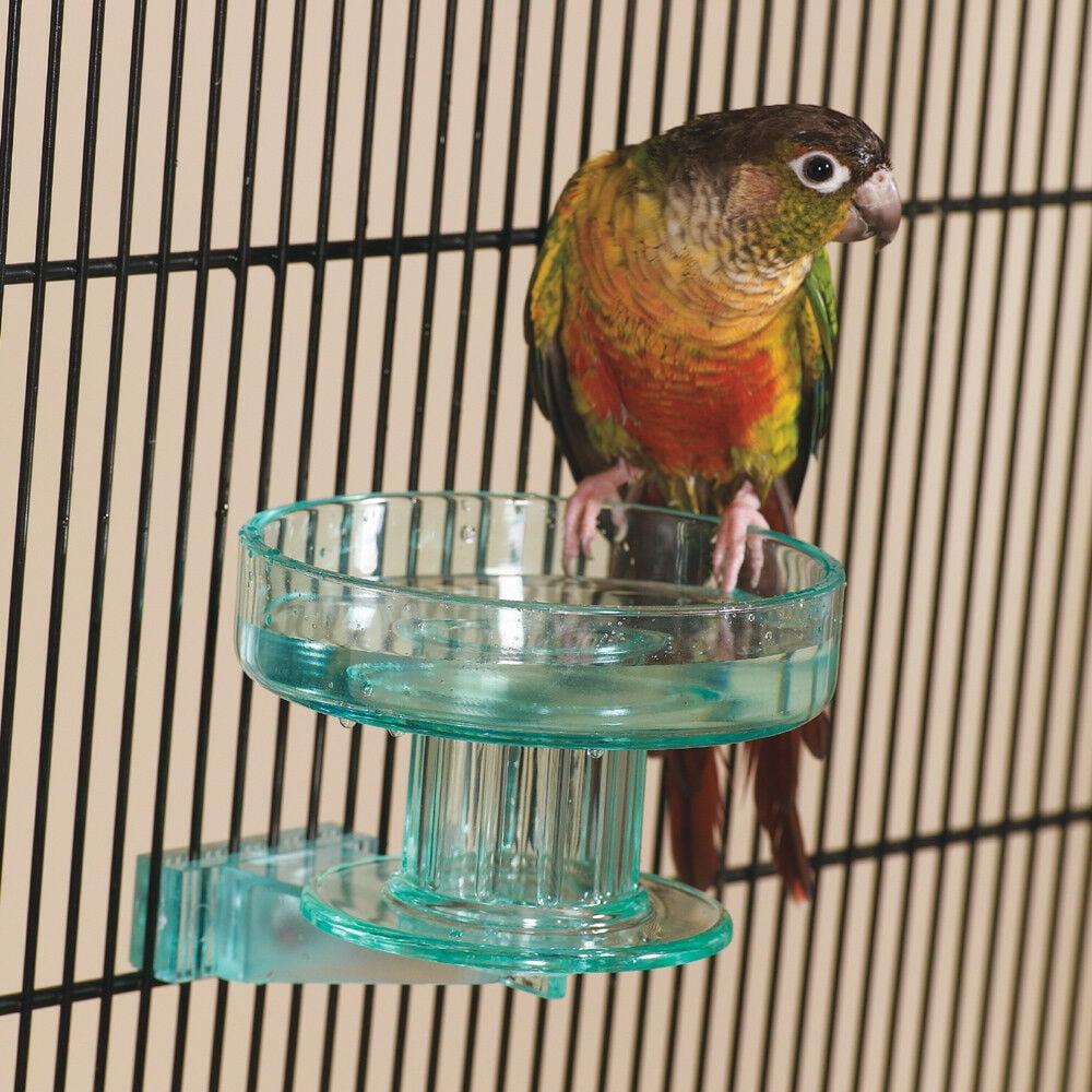 Lixit Quick Lock Bird Bath for Parakeets, Cockatiels & Small Birds