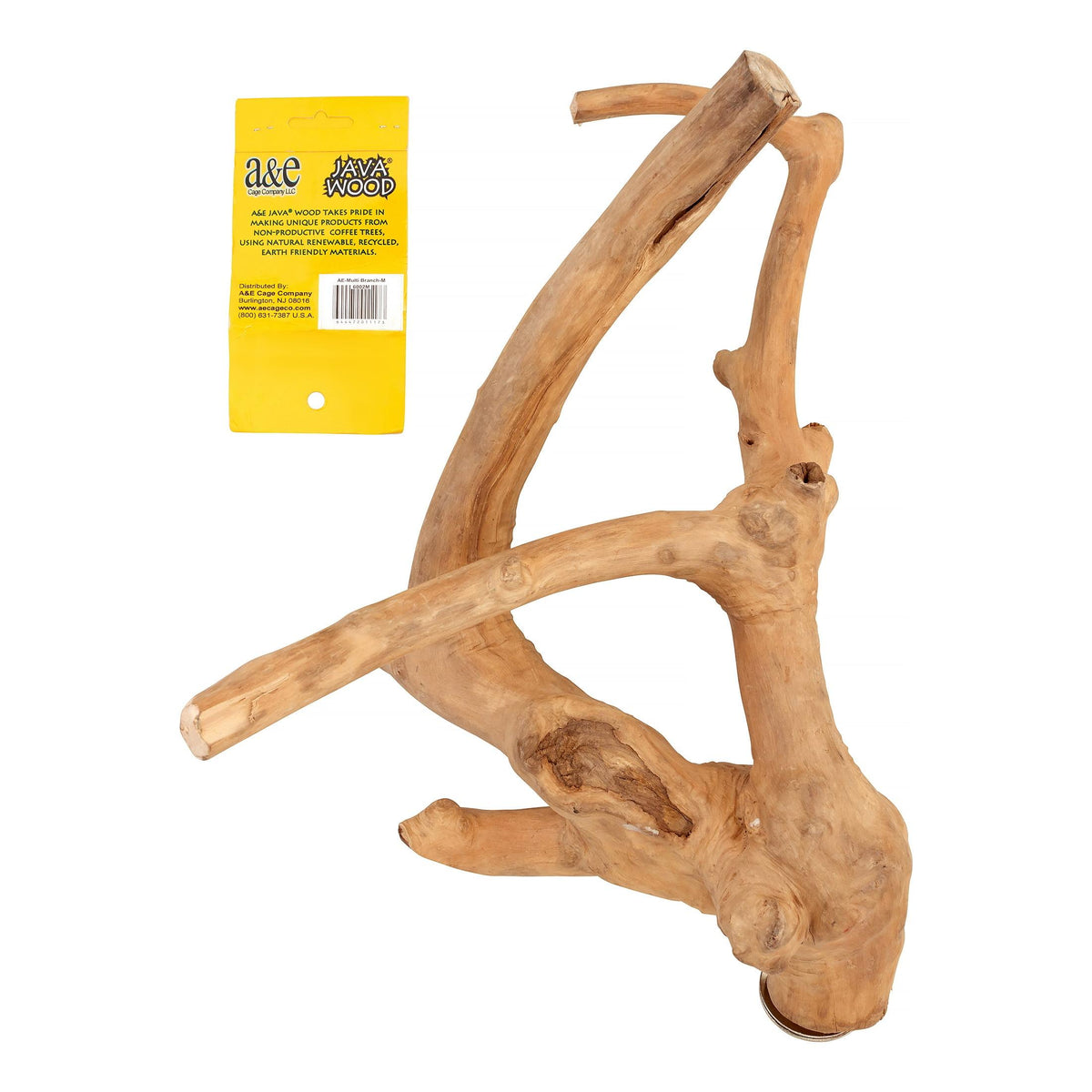 A&E Cage Company Natural Multi-Branch Java Wood Bird Perch – Medium