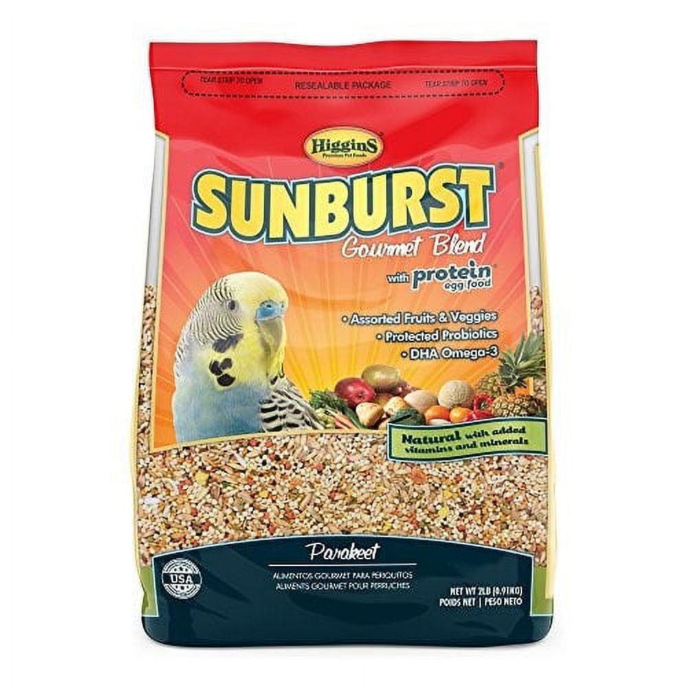 Higgins Sunburst Gourmet Blend Parakeet & Budgie Food – 2 lb