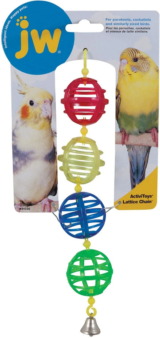 JW Pet Activitoy Lattice Chain Bird Toy with Bell – Small/Medium