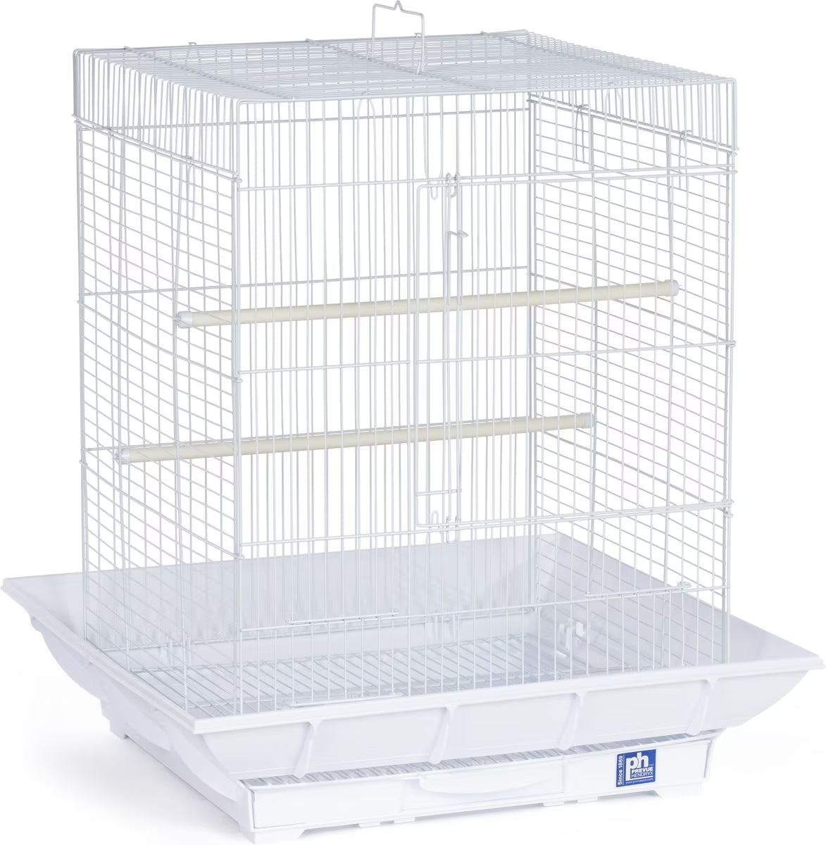Prevue Pet Products Clean Life Bird Cage with Seed Guard – White