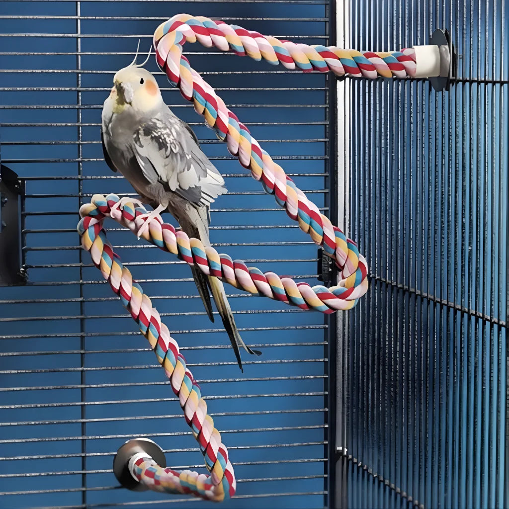 JW Pet Comfy Cotton Rope Bird Perch – Medium, 32 in
