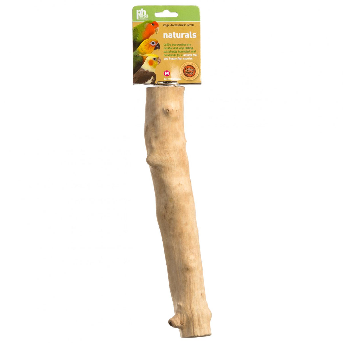 Prevue Natural Coffeawood Bird Perch – 12 in